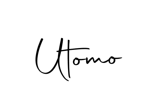 Utomo stylish signature style. Best Handwritten Sign (Autography-DOLnW) for my name. Handwritten Signature Collection Ideas for my name Utomo. Utomo signature style 10 images and pictures png