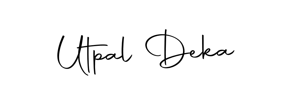 How to make Utpal Deka name signature. Use Autography-DOLnW style for creating short signs online. This is the latest handwritten sign. Utpal Deka signature style 10 images and pictures png