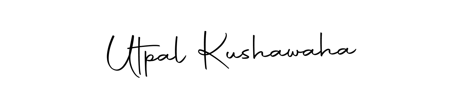 You should practise on your own different ways (Autography-DOLnW) to write your name (Utpal Kushawaha) in signature. don't let someone else do it for you. Utpal Kushawaha signature style 10 images and pictures png