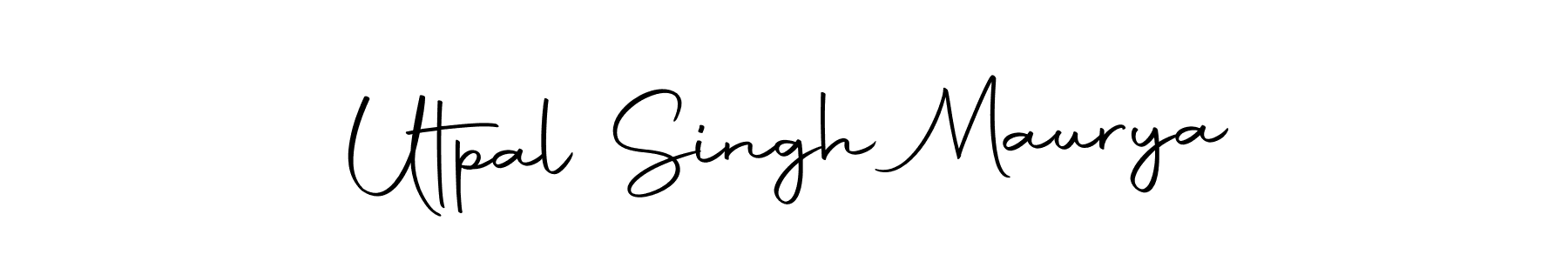 How to make Utpal Singh Maurya name signature. Use Autography-DOLnW style for creating short signs online. This is the latest handwritten sign. Utpal Singh Maurya signature style 10 images and pictures png