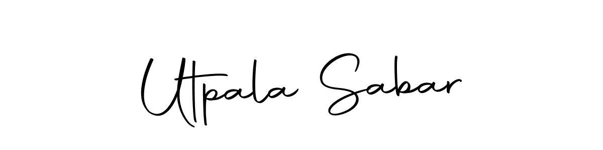 if you are searching for the best signature style for your name Utpala Sabar. so please give up your signature search. here we have designed multiple signature styles  using Autography-DOLnW. Utpala Sabar signature style 10 images and pictures png