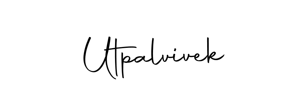 How to make Utpalvivek name signature. Use Autography-DOLnW style for creating short signs online. This is the latest handwritten sign. Utpalvivek signature style 10 images and pictures png