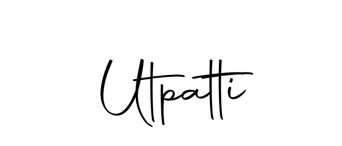 You should practise on your own different ways (Autography-DOLnW) to write your name (Utpatti) in signature. don't let someone else do it for you. Utpatti signature style 10 images and pictures png