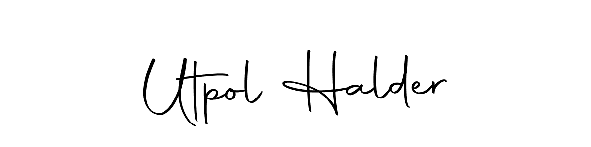 Also we have Utpol Halder name is the best signature style. Create professional handwritten signature collection using Autography-DOLnW autograph style. Utpol Halder signature style 10 images and pictures png