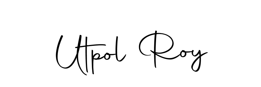 Utpol Roy stylish signature style. Best Handwritten Sign (Autography-DOLnW) for my name. Handwritten Signature Collection Ideas for my name Utpol Roy. Utpol Roy signature style 10 images and pictures png