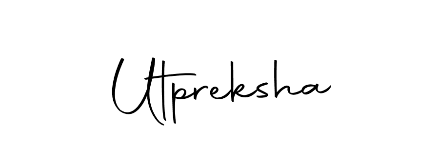 Create a beautiful signature design for name Utpreksha. With this signature (Autography-DOLnW) fonts, you can make a handwritten signature for free. Utpreksha signature style 10 images and pictures png