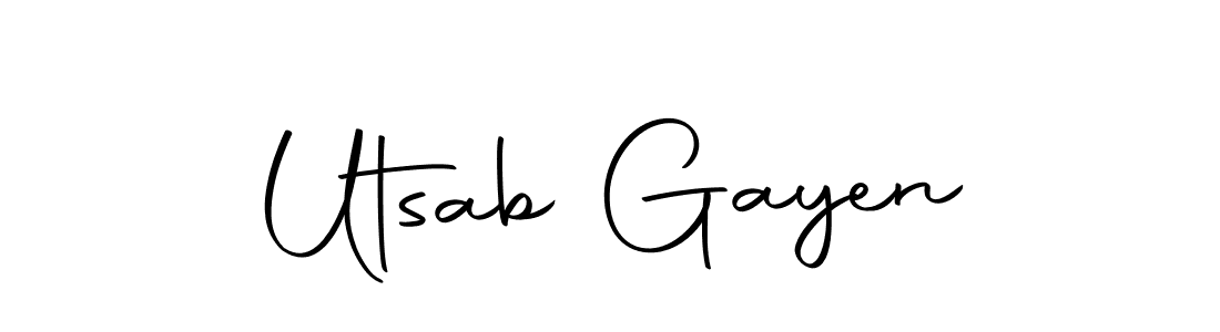 You can use this online signature creator to create a handwritten signature for the name Utsab Gayen. This is the best online autograph maker. Utsab Gayen signature style 10 images and pictures png