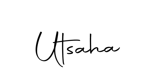 Similarly Autography-DOLnW is the best handwritten signature design. Signature creator online .You can use it as an online autograph creator for name Utsaha. Utsaha signature style 10 images and pictures png