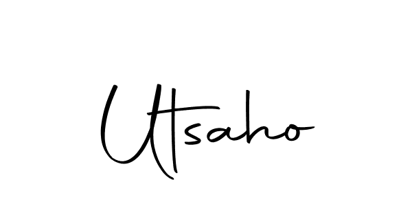 Create a beautiful signature design for name Utsaho. With this signature (Autography-DOLnW) fonts, you can make a handwritten signature for free. Utsaho signature style 10 images and pictures png