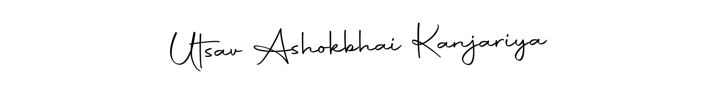 Use a signature maker to create a handwritten signature online. With this signature software, you can design (Autography-DOLnW) your own signature for name Utsav Ashokbhai Kanjariya. Utsav Ashokbhai Kanjariya signature style 10 images and pictures png