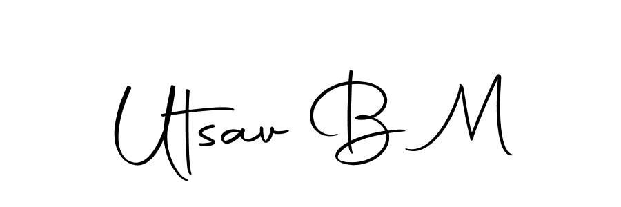 Here are the top 10 professional signature styles for the name Utsav B M. These are the best autograph styles you can use for your name. Utsav B M signature style 10 images and pictures png