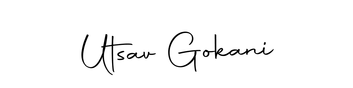 Also we have Utsav Gokani name is the best signature style. Create professional handwritten signature collection using Autography-DOLnW autograph style. Utsav Gokani signature style 10 images and pictures png