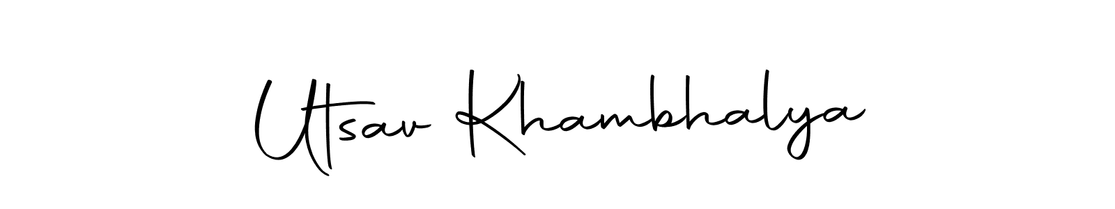 You should practise on your own different ways (Autography-DOLnW) to write your name (Utsav Khambhalya) in signature. don't let someone else do it for you. Utsav Khambhalya signature style 10 images and pictures png