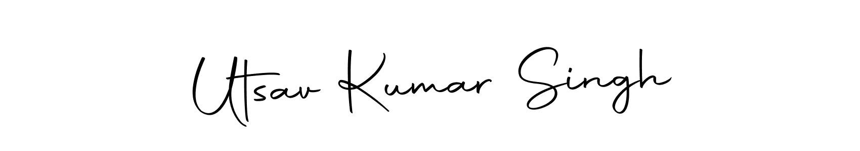 How to make Utsav Kumar Singh name signature. Use Autography-DOLnW style for creating short signs online. This is the latest handwritten sign. Utsav Kumar Singh signature style 10 images and pictures png