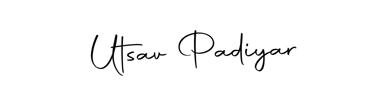 How to make Utsav Padiyar name signature. Use Autography-DOLnW style for creating short signs online. This is the latest handwritten sign. Utsav Padiyar signature style 10 images and pictures png