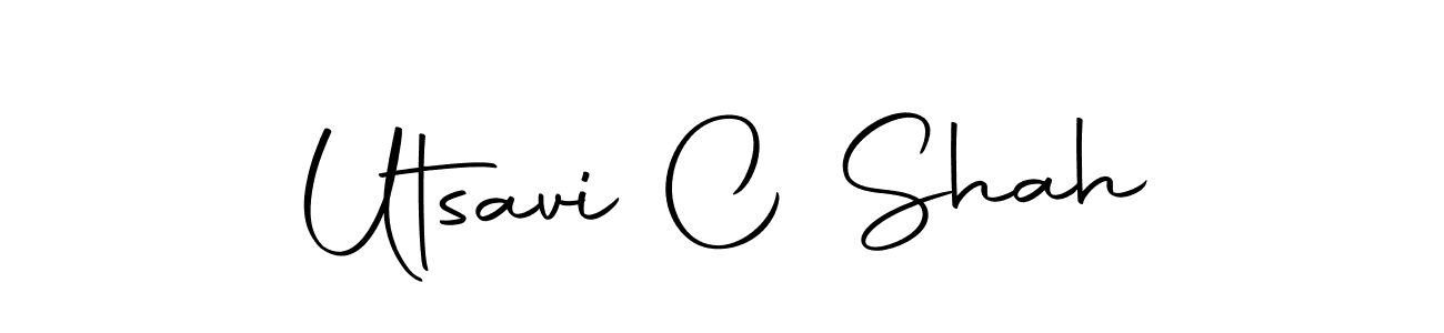 Utsavi C Shah stylish signature style. Best Handwritten Sign (Autography-DOLnW) for my name. Handwritten Signature Collection Ideas for my name Utsavi C Shah. Utsavi C Shah signature style 10 images and pictures png