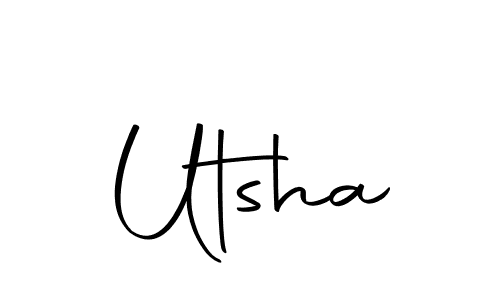 How to make Utsha signature? Autography-DOLnW is a professional autograph style. Create handwritten signature for Utsha name. Utsha signature style 10 images and pictures png