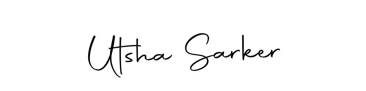 Design your own signature with our free online signature maker. With this signature software, you can create a handwritten (Autography-DOLnW) signature for name Utsha Sarker. Utsha Sarker signature style 10 images and pictures png