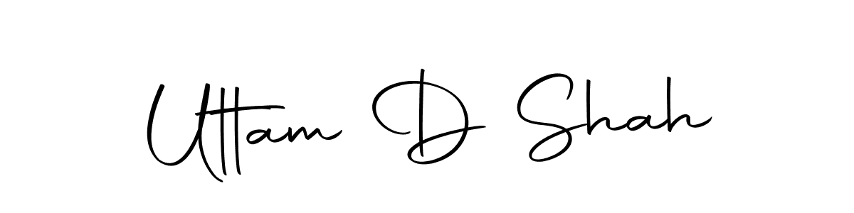 Create a beautiful signature design for name Uttam D Shah. With this signature (Autography-DOLnW) fonts, you can make a handwritten signature for free. Uttam D Shah signature style 10 images and pictures png