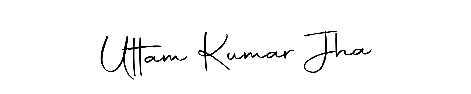 How to make Uttam Kumar Jha name signature. Use Autography-DOLnW style for creating short signs online. This is the latest handwritten sign. Uttam Kumar Jha signature style 10 images and pictures png