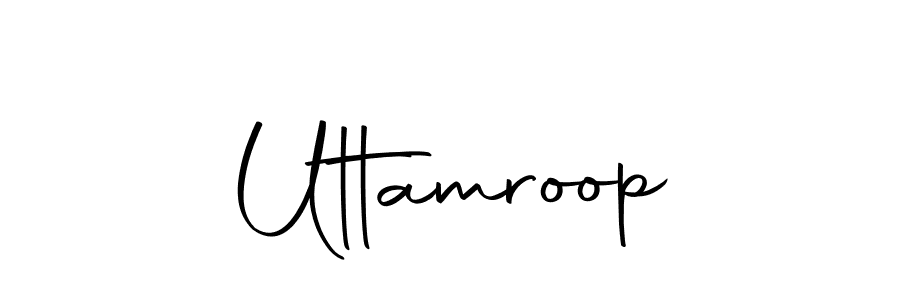 Use a signature maker to create a handwritten signature online. With this signature software, you can design (Autography-DOLnW) your own signature for name Uttamroop. Uttamroop signature style 10 images and pictures png