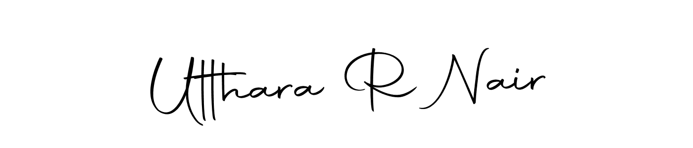 Make a short Utthara R Nair signature style. Manage your documents anywhere anytime using Autography-DOLnW. Create and add eSignatures, submit forms, share and send files easily. Utthara R Nair signature style 10 images and pictures png