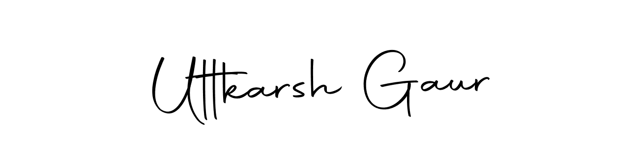 Uttkarsh Gaur stylish signature style. Best Handwritten Sign (Autography-DOLnW) for my name. Handwritten Signature Collection Ideas for my name Uttkarsh Gaur. Uttkarsh Gaur signature style 10 images and pictures png