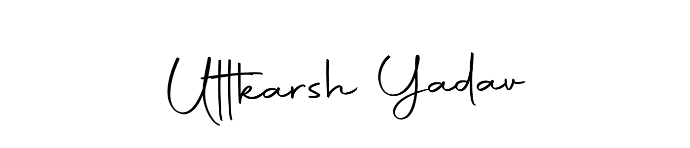 How to make Uttkarsh Yadav name signature. Use Autography-DOLnW style for creating short signs online. This is the latest handwritten sign. Uttkarsh Yadav signature style 10 images and pictures png