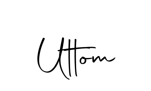 Uttom stylish signature style. Best Handwritten Sign (Autography-DOLnW) for my name. Handwritten Signature Collection Ideas for my name Uttom. Uttom signature style 10 images and pictures png