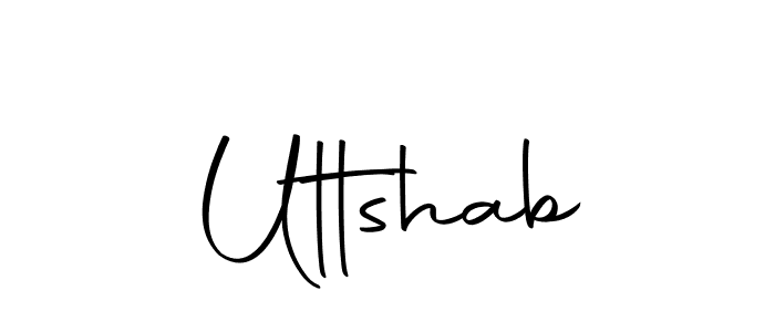 Design your own signature with our free online signature maker. With this signature software, you can create a handwritten (Autography-DOLnW) signature for name Uttshab. Uttshab signature style 10 images and pictures png