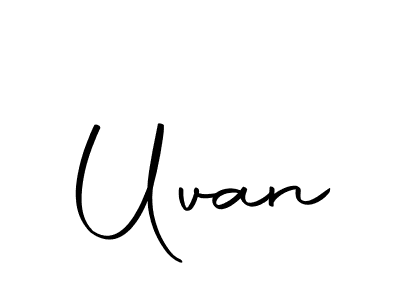 How to make Uvan signature? Autography-DOLnW is a professional autograph style. Create handwritten signature for Uvan name. Uvan signature style 10 images and pictures png