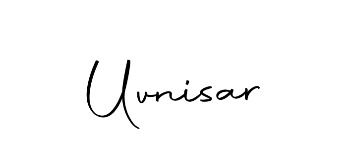 Make a beautiful signature design for name Uvnisar. Use this online signature maker to create a handwritten signature for free. Uvnisar signature style 10 images and pictures png