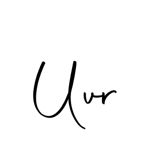 Create a beautiful signature design for name Uvr. With this signature (Autography-DOLnW) fonts, you can make a handwritten signature for free. Uvr signature style 10 images and pictures png