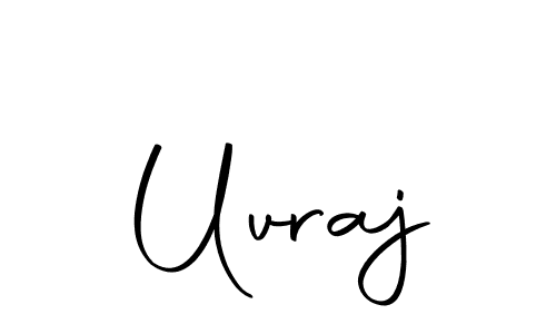 Design your own signature with our free online signature maker. With this signature software, you can create a handwritten (Autography-DOLnW) signature for name Uvraj. Uvraj signature style 10 images and pictures png