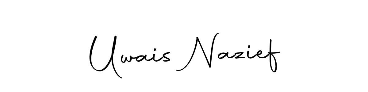 Uwais Nazief stylish signature style. Best Handwritten Sign (Autography-DOLnW) for my name. Handwritten Signature Collection Ideas for my name Uwais Nazief. Uwais Nazief signature style 10 images and pictures png