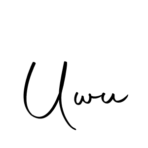 Create a beautiful signature design for name Uwu. With this signature (Autography-DOLnW) fonts, you can make a handwritten signature for free. Uwu signature style 10 images and pictures png