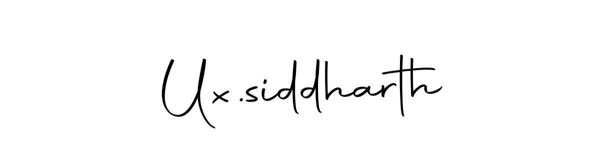 Create a beautiful signature design for name Ux.siddharth. With this signature (Autography-DOLnW) fonts, you can make a handwritten signature for free. Ux.siddharth signature style 10 images and pictures png