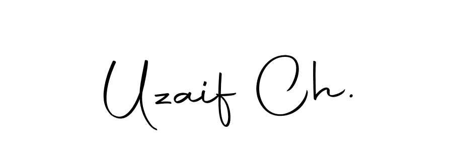 How to make Uzaif Ch. name signature. Use Autography-DOLnW style for creating short signs online. This is the latest handwritten sign. Uzaif Ch. signature style 10 images and pictures png