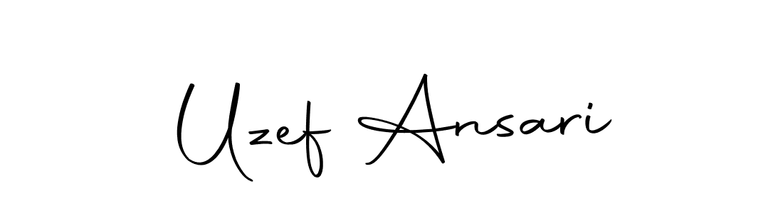 Create a beautiful signature design for name Uzef Ansari. With this signature (Autography-DOLnW) fonts, you can make a handwritten signature for free. Uzef Ansari signature style 10 images and pictures png