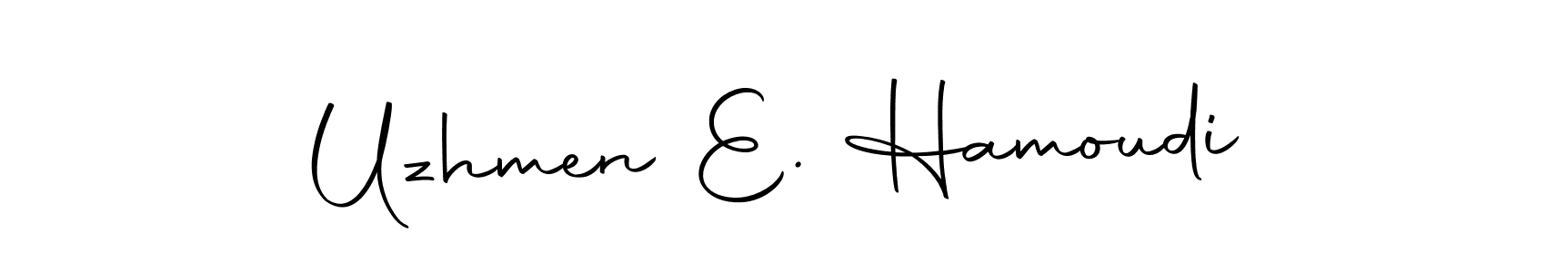 Autography-DOLnW is a professional signature style that is perfect for those who want to add a touch of class to their signature. It is also a great choice for those who want to make their signature more unique. Get Uzhmen E. Hamoudi name to fancy signature for free. Uzhmen E. Hamoudi signature style 10 images and pictures png