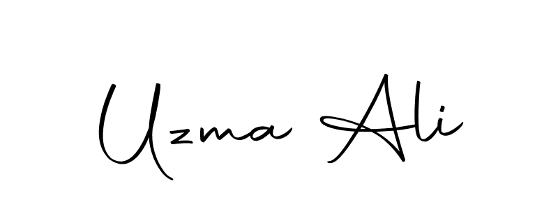 How to make Uzma Ali name signature. Use Autography-DOLnW style for creating short signs online. This is the latest handwritten sign. Uzma Ali signature style 10 images and pictures png