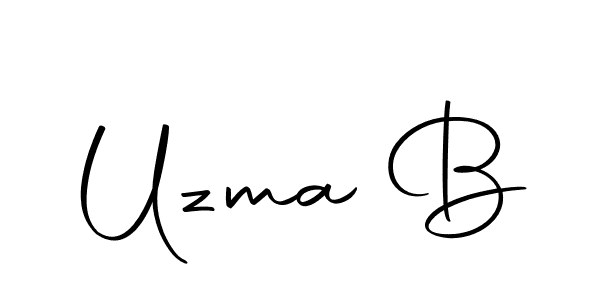 Use a signature maker to create a handwritten signature online. With this signature software, you can design (Autography-DOLnW) your own signature for name Uzma B. Uzma B signature style 10 images and pictures png