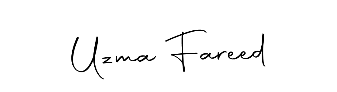 if you are searching for the best signature style for your name Uzma Fareed. so please give up your signature search. here we have designed multiple signature styles  using Autography-DOLnW. Uzma Fareed signature style 10 images and pictures png