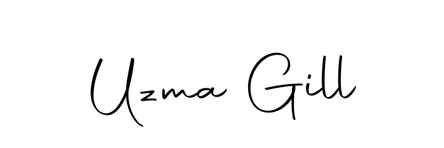Make a beautiful signature design for name Uzma Gill. With this signature (Autography-DOLnW) style, you can create a handwritten signature for free. Uzma Gill signature style 10 images and pictures png