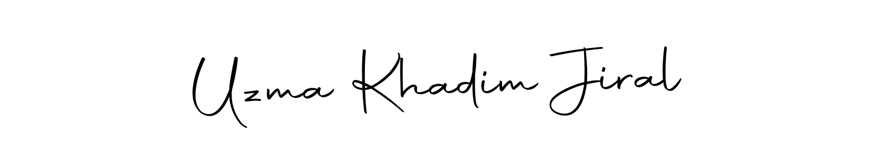 Autography-DOLnW is a professional signature style that is perfect for those who want to add a touch of class to their signature. It is also a great choice for those who want to make their signature more unique. Get Uzma Khadim Jiral name to fancy signature for free. Uzma Khadim Jiral signature style 10 images and pictures png