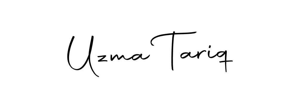 You should practise on your own different ways (Autography-DOLnW) to write your name (Uzma Tariq) in signature. don't let someone else do it for you. Uzma Tariq signature style 10 images and pictures png