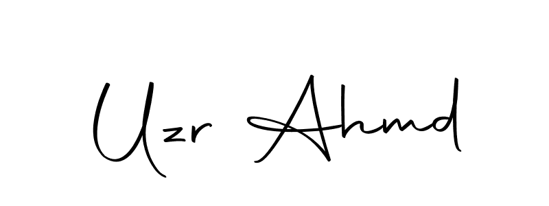 Also we have Uzr Ahmd name is the best signature style. Create professional handwritten signature collection using Autography-DOLnW autograph style. Uzr Ahmd signature style 10 images and pictures png