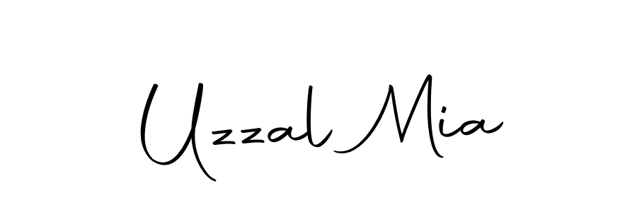 How to make Uzzal Mia name signature. Use Autography-DOLnW style for creating short signs online. This is the latest handwritten sign. Uzzal Mia signature style 10 images and pictures png