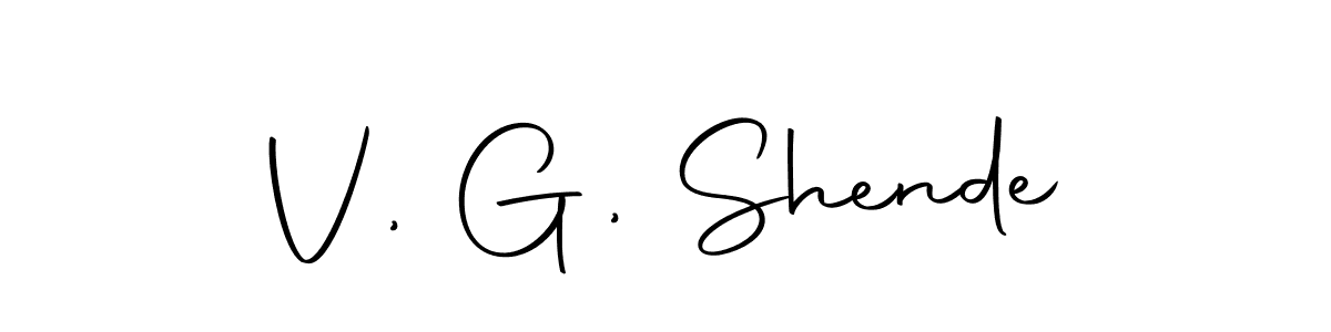 Use a signature maker to create a handwritten signature online. With this signature software, you can design (Autography-DOLnW) your own signature for name V, G, Shende. V, G, Shende signature style 10 images and pictures png