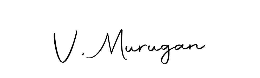 Use a signature maker to create a handwritten signature online. With this signature software, you can design (Autography-DOLnW) your own signature for name V, Murugan. V, Murugan signature style 10 images and pictures png